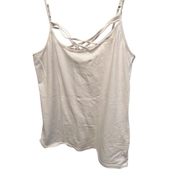 Maurice size XL white strappy camisole cotton stretch - Picture 2 of 6